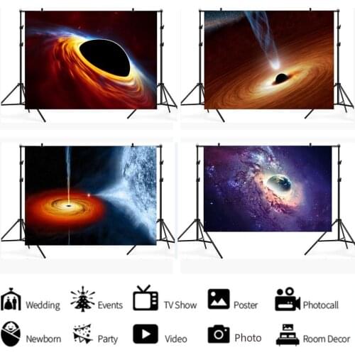 Science Fiction Starry Sky Black Hole Universe Background Childrens Birthday Party Venue Decorative Photography Studio Backdrop
