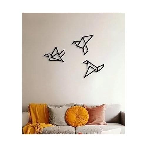2021 New Metal Wall Decor and Art, Origami Birds, Metal Design on Wall, metal Art Decor Home Office Decoration Living Room Decor