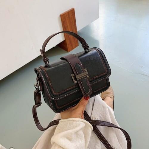 New 2021 Fashion Women PU Leather Shoulder Cross Body Bag Vintage Female Soft Solid Purses Shopping Messenger Bags for Girls