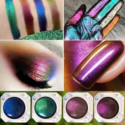 Single Color Eye Shadow Metal Chameleon Makeup Palette Shimmer Pigment Eye Shadow Shine Diamond Shadow