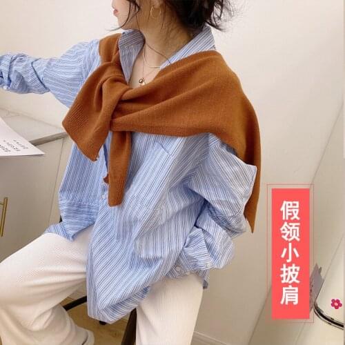 Autumn and Winter 2020 New Knitted Scarf Literature and Art Womens Sweet Shawl East Gate Fashion Candy Multicolor
