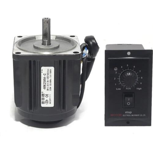 Positive Negative220V 15W/25W Optical Axis Deceleration Geared AC Motor 1250RPM with Speed Controller Y