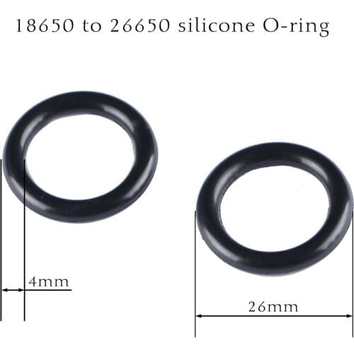 18650 to 26650 silicone o-ring