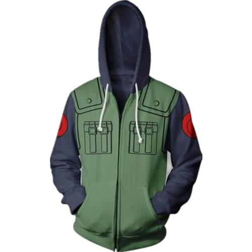 Anime 3D Print Naruto Cosplay Hoodies Sweatshirts Unisex Hoody Tracksuits Men Women Autumn Casual Zipper hooded Jacket clothing