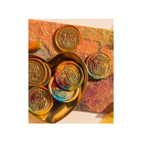 High quality 30mm Tulip Wax Seal Flower Stamp Embossed Lacquer Copper Head Wedding Greeting Card Stamp Decoration Gift