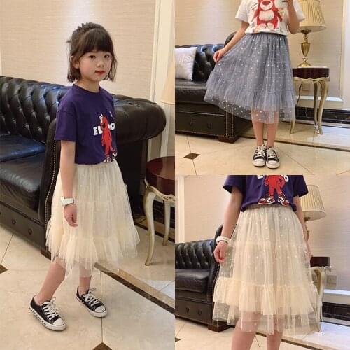 Mori Polka Dot Korean Solid Color Cotton Skirt Autumn Fluffy Harajuku White Tulle Girls Skirts Pleated Falda De Tul Skirt BW50DR