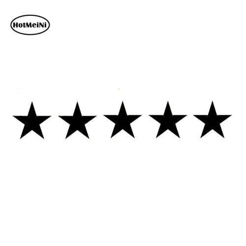 HotMeiNi Star Funny Fashion Car Sticker Vinyl Decal Car-styling For Window Bumper Laptop Sticker Black/Silver 17*2.9cm