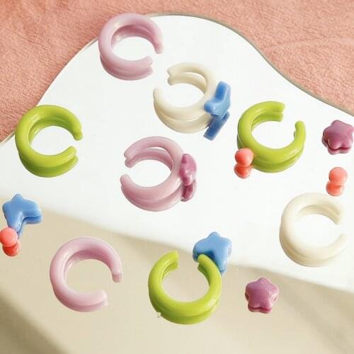 Childrens fun resin ring can be pasted and combined with cute ring DIY accessories handmade jewelry earrings material package