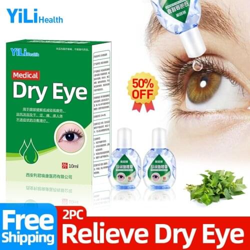 10ml Dry Eye Contact Clean Drop Removal Eyeball Fatigue Eyes Dryness Treatment Medical Cleanning Detox Care Drops