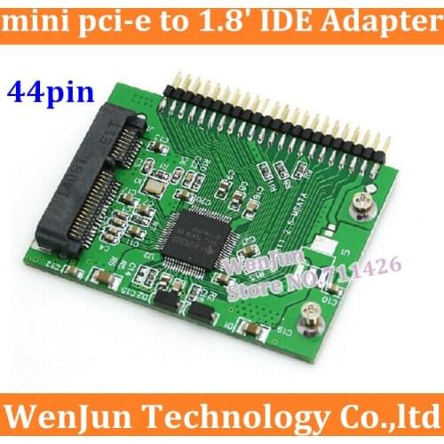 20PCS/LOT Free Shipping 3.0V min pci-e to 1.8' IDE Adapter Card 44pin 1.8' mini pcie SSD Adapter Card for laptop