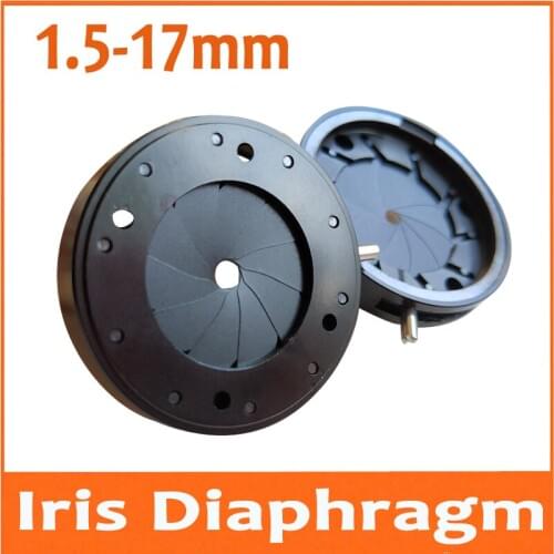 20pcs 1.5-17MM Amplifying Zoom Adjustable Iris Aperture Diaphragm for Microscope Digital Camera Telescope with 10 Blades