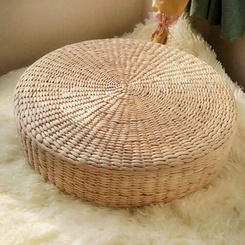 30cm 40cm Tatami Cushion Meditation Cushions Round Straw Weave Handmade Pillow Floor Chair Seat Mat Home decor