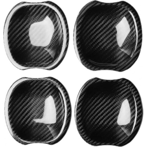 4Pcs Professional Self-adhesive Carbon Fiber Door Handle Side Cup Bowl Car Styling for Benz-Brabus 2019 G63 G500 W464 Car Goods
