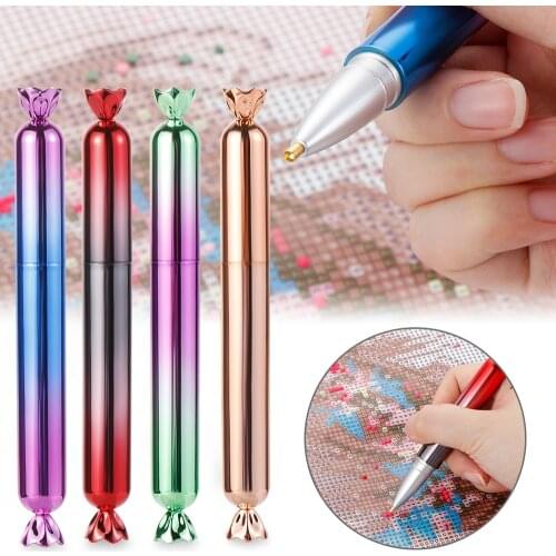 Gradient Color Candy 5D Diamond Painting Point Drill Pen DIY Crafts Embroidery Cross Stitch Sewing Accessories Embroidery Tools