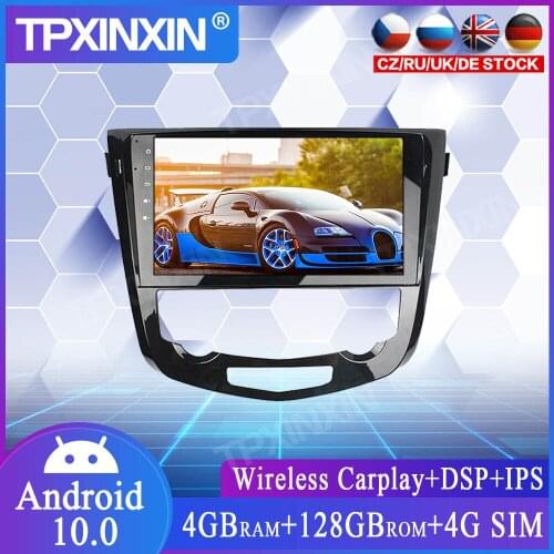4+128G Android 10.0 DSP PX6 For Nissan Qashqai 2016 + AT Car GPS Navigation Car Player Auto Radio Tape Recorder Stereo Head Unit