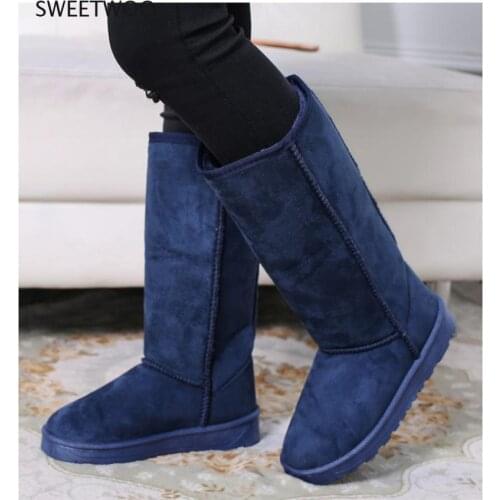 Snow boots womens fashion all-match snow boots womens 33 cm high boots size 41