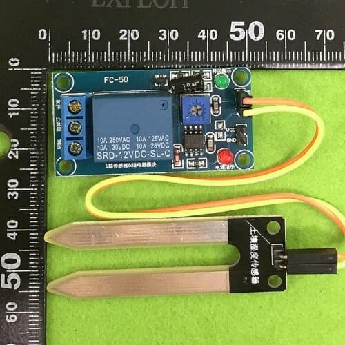 DC 12V Soil Moisture Sensor Smart Electronics Soil Humidity Sensor Controller Relay Module For Automatic Watering