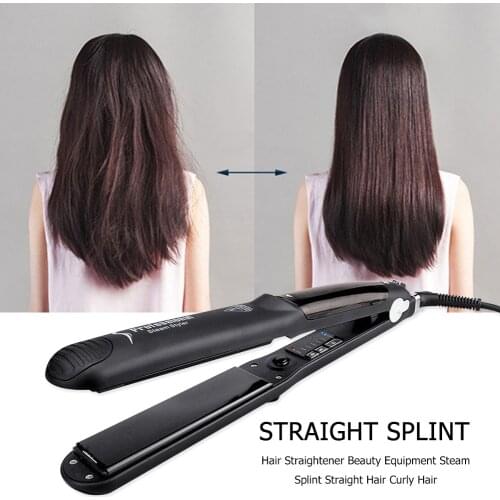 Hair Hairstyle Styling Tool Accessories Electric Steam Straightening Iron Tourmaline Ceramic Hair Straightener Curler