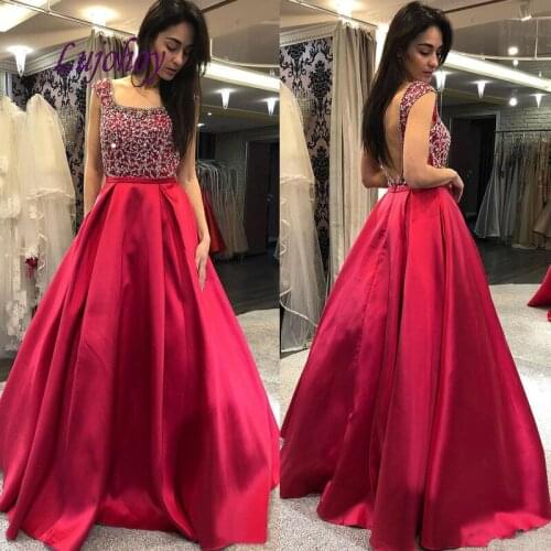 Red Long Evening Dresses Party Plus Size Women Sequin Ladies Sexy Prom Formal Evening Gowns Dresses
