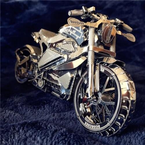 IRON STAR 3D Metal Puzzle Laser Cut Model Puzzle Toys Vengeance Motorcycle Lundon Bus Off-road Vehicle DIY 3D for Adult