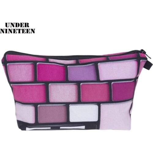 Under Nineteen 2019 Fashion Neceser Travel Makeup Bags Organizer Large Capacity 3D Printing Cosmetic Bags Beauty Toiletry Pouch