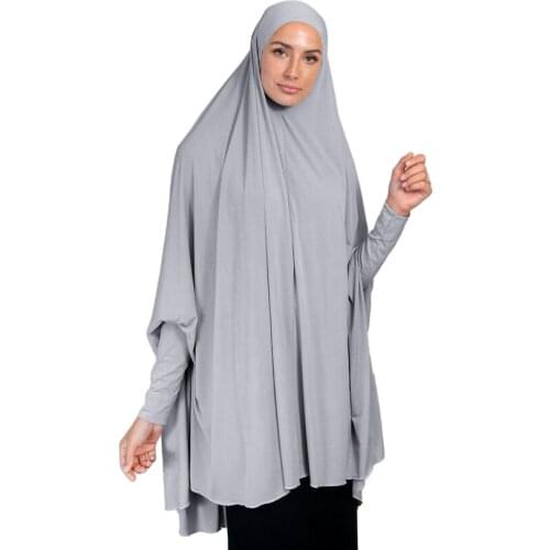 Muslim Abaya Long Hijab Women Jilbab Khimar Burqa Head Scarf Islamic Prayer Garment Overhead Turban Hijab Shawls Wraps Ramadan