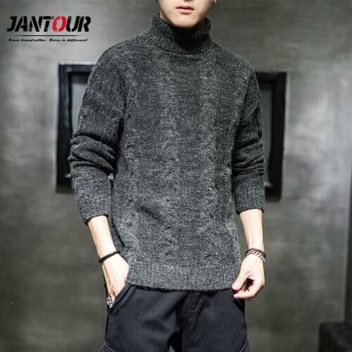 5 Color Turtleneck Sweater Men 2020 Autumn Winter New Thick Warm Loose Fit Solid Color Coarse Wool Pullover Vintage Fashin men