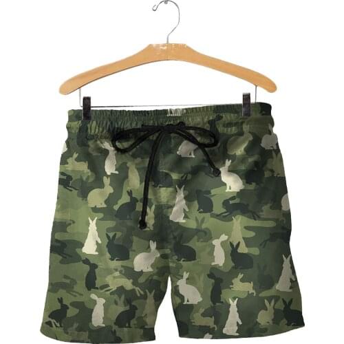 2021 Summer Camouflage mosaic 3D Men Shorts New Style Quick Dry Beach Oversize Shorts Men Hip Hop Funny Short