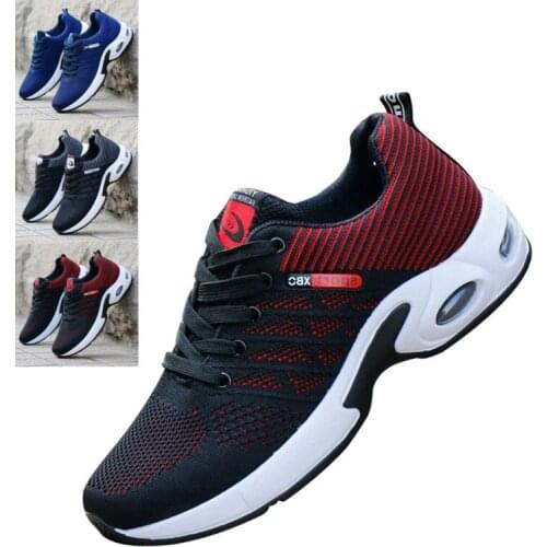 2021 Men Sneakers Air Cushion Outdoor Walking Shoes Mesh Breathable Sport Running Shoes Low Top Soft Casual Sneakers Size 39-44