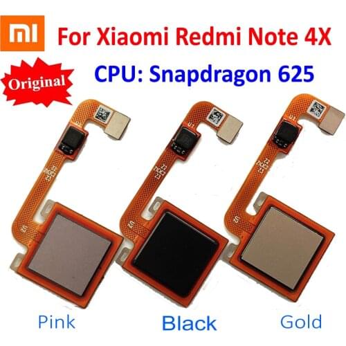 Original Touch ID Sensor Fingerprint Home Button Menu Return Flex Cable For Xiaomi Redmi Note 4 4X Qualcomm Snapdragon 625