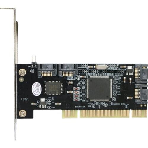 PCI to 4 Port SATA Expansion Card Internal Hard Disk Serial Sil3114 Adapter Expansion card for Computer Mining Accessories