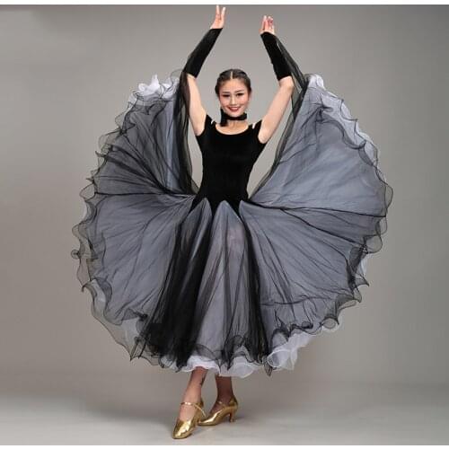 New Standard Ballroom Dancing Dresses 4 Colors Big Swing Skirt Competition Dance Dress For Women Waltz Tango Dancewear DWY2193