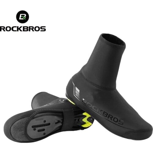 ROCKBROS Winter Cycling Shoe Cover MTB Warmer Overshoes Bike Bicycle Shoes Covers Reflective Windproof Waterproof Protector