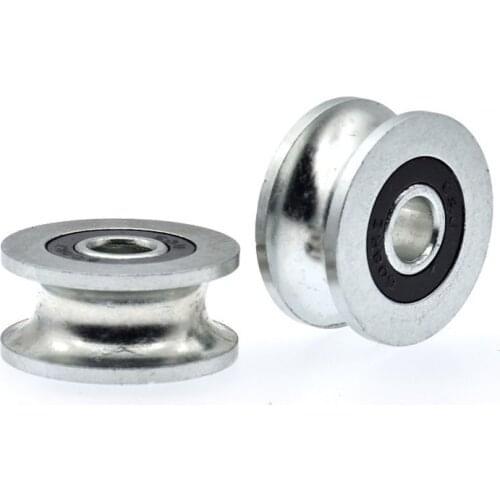 1pcs 8*30*14mm rolling bearing pulley/iron wheel, U grooved wheel, 6x30x14mm 10mm track guide wheel/rolling wheel, anti-rust