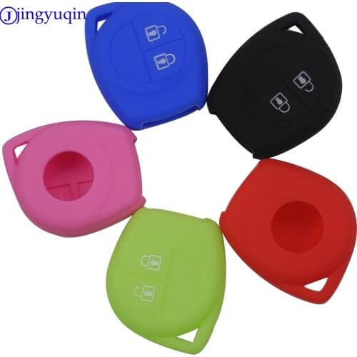 Jingyuqin 2 Button Silicone Car Key Cover Case For SUZUKI SX4 SWIFT LIANA VITARA JIMNY ALTO IGNIS ESTEEM Remote Protector Holder