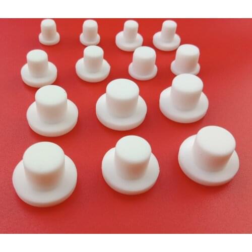 Hong Ying High Temp Soft Solid Silicone Rubber Seal Plugs Molded Glass Dropper Bottle Cap Accessories 2.7 3 3.3 3.5 3.8 4MM hole