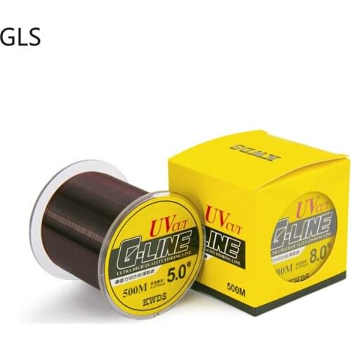 GLS Japan Nylon 500M Fishing Line Durable Rock Monofilament Sea Fishing Line Diameter 0.14mm-0.47mm Fishing Tackle