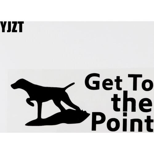 YJZT 18CM×7.2CM Fun Get To The Point Vinyl Motorcycle Car Sticker Decal Black/Silver 8C-0255