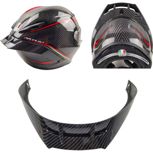Carbon-look Motorcycle Rear Trim Helmet Spoiler Case For AGV Pista GPR corsa Accessories