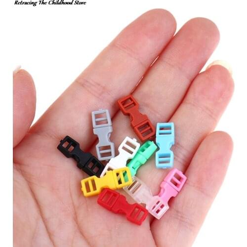 10 Pcs 4mm Mini Buckle Tiny Doll Clothes Belt Buckles for DIY Doll Backpack Button Bracelet Strap Buckle Asseccories