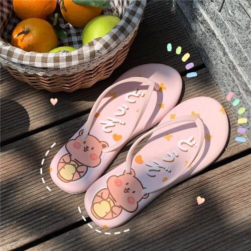 201fruit fashion adult flip-flops non-slip thick-soled indoor and outdoor slippers ladies slippers outdoor street sleepers shoes
