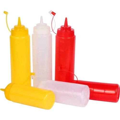 230/350 ML Squeeze Bottle Ketchup Squeeze Bottle Sauce Bottle Pizza Tools Kitchen Accessories Spice Organizer