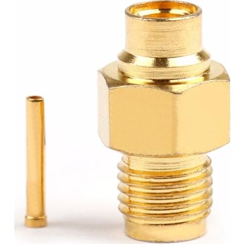 Areyourshop SMA Female Jack Solder For Semi-rigid RG402 0.141" Cable RF 10Pcs Connector 50ohm Hot Sale Plug Jack