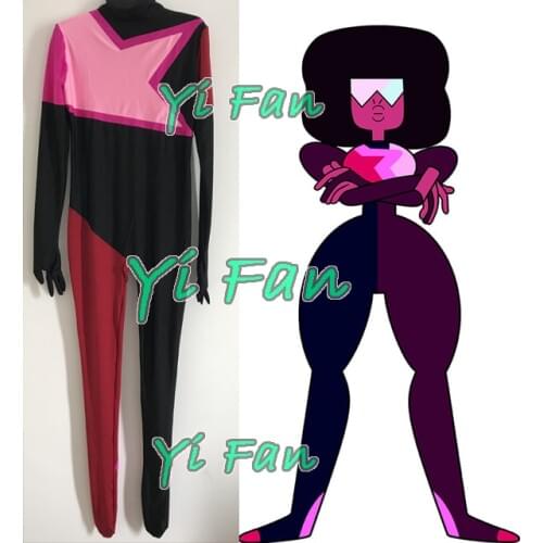 Free Shipping NEW Garnet Costume From Steven Universe Female Superhero Catsuits Cosplay Halloween Costume Bodysuit