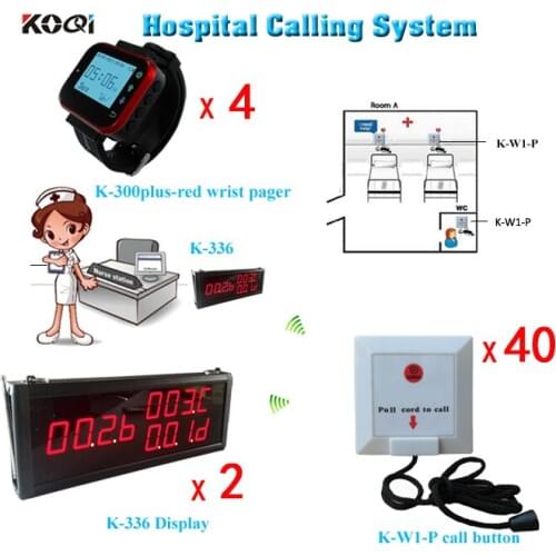 Wireless Nurse Call System for Hospital Clinic Strong Signal Made in China With Display Receiver Bell Button Watch