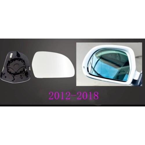 Sideview Rear Mirror Lens Customize for Audi Q3 2012-2018 2019 White Mirror Blue Glass with Heating Turn Signal LED Large Vision