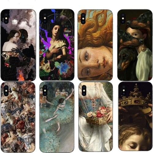Art Oil Painting Phone Case Luxury Soft Mobile Cover For Iphone XS Max 11 Pro 6 6S 7 8 Plus 12 Mini SE 2020 Shell X XR 5S Coque