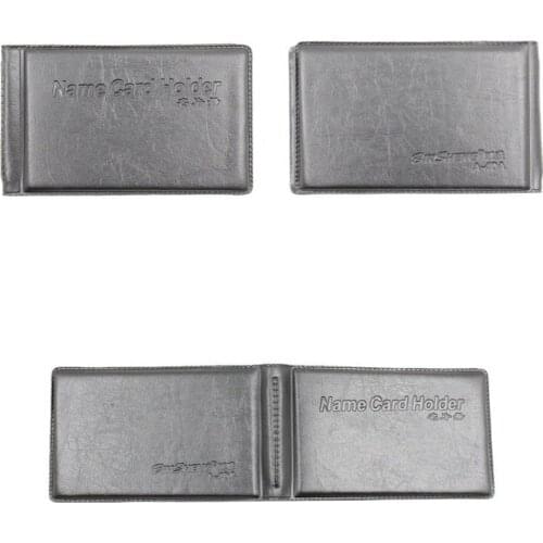 PU Leather Business ID Credit Card Holder Book Case Keeper Organizer Passport Credit Card Case Business Men Women Vintage Bag