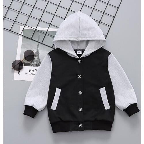 PatPat Baby Hooded Baseball Jacket Long-sleeve Coat Hoodie