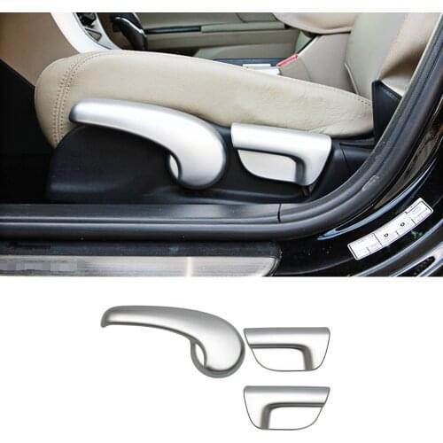 FOR Honda Accord 8th 2008-2012 Silver Seat adjust Handle Button cover trim 3pcs